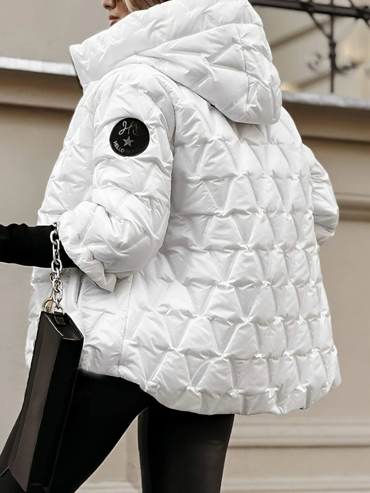 Lou Hooded Diamond Patchwork Jacket