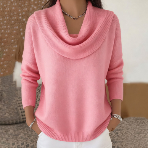 Celeste | Draped Cowl-Neck Sweater