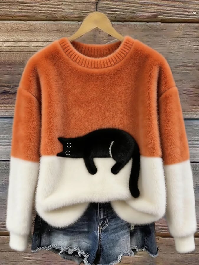 Kirsten Cat Print Jumper