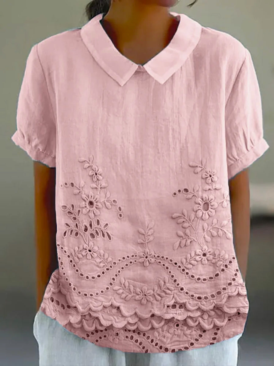 MOLLY - Floral Embroidered Shirt