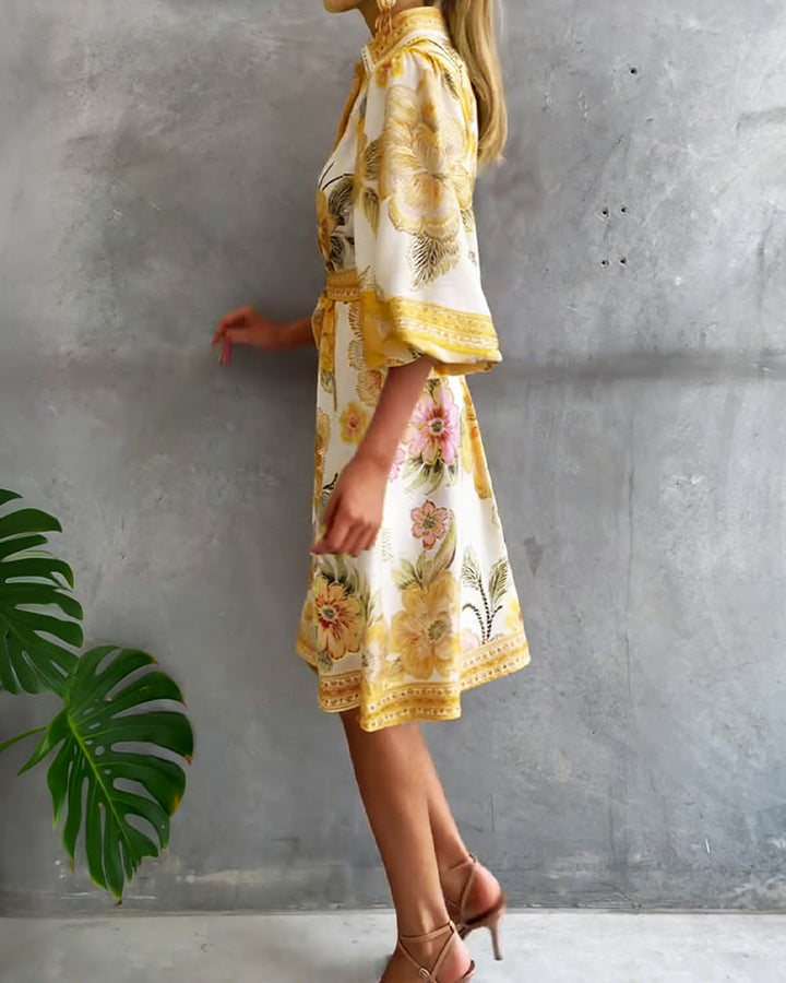 Olivia | A-LINE DRESS WITH NOTCHED COLLAR