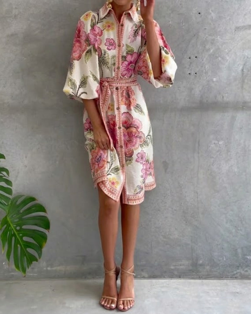 Olivia | A-LINE DRESS WITH NOTCHED COLLAR