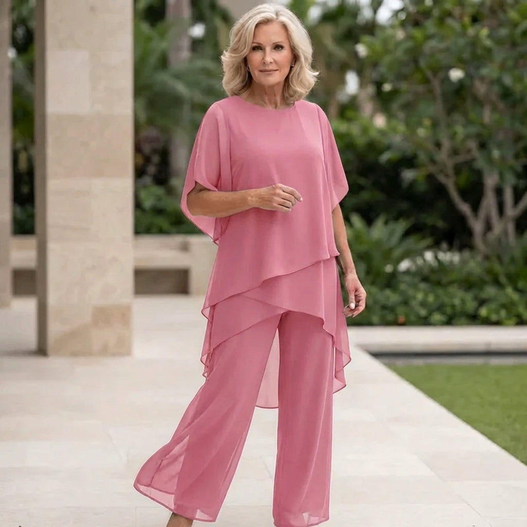SETARA - Suit with draped palazzo pants