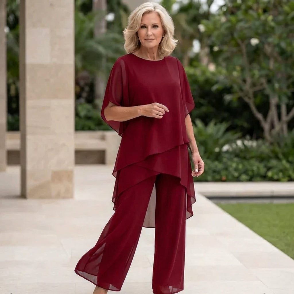 SETARA - Suit with draped palazzo pants