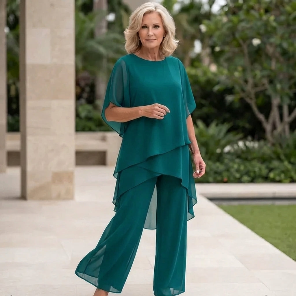 SETARA - Suit with draped palazzo pants