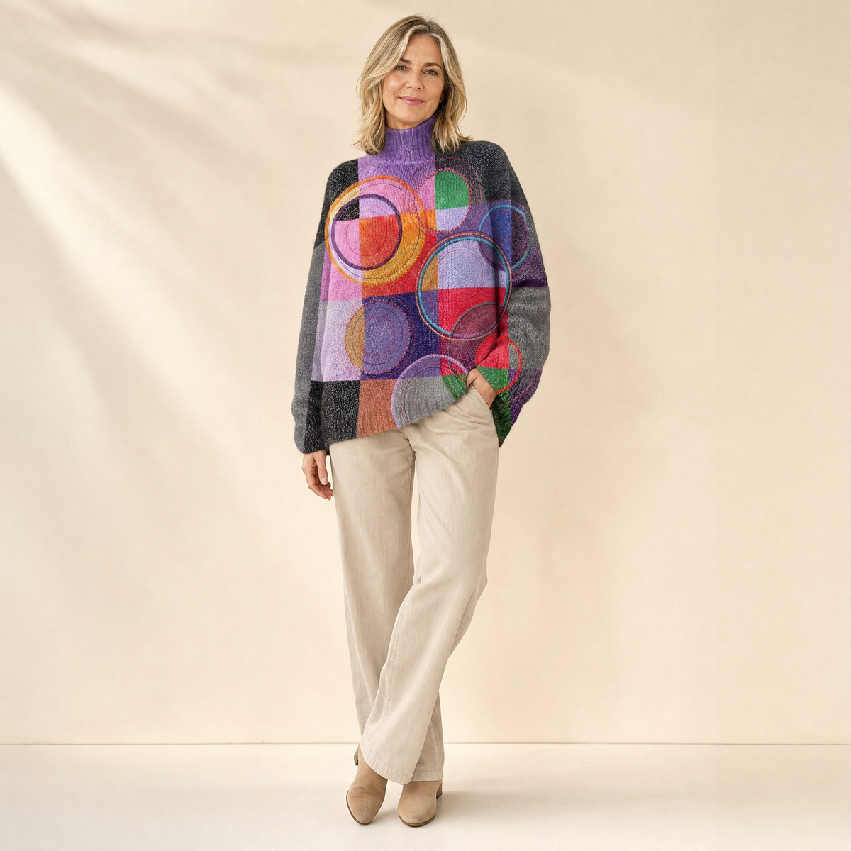 Acacia | Colourblock Knit Turtleneck