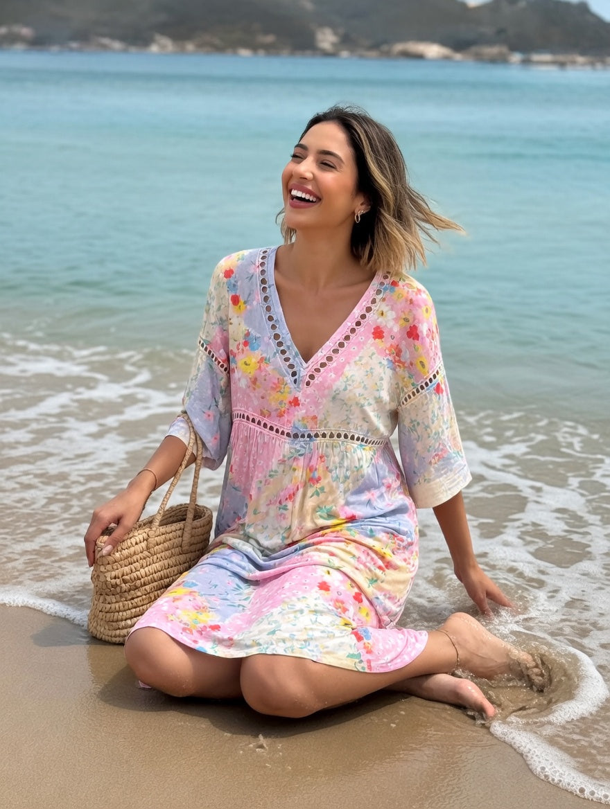 Lysiane — Flowing Floral Dress with Summer Charm