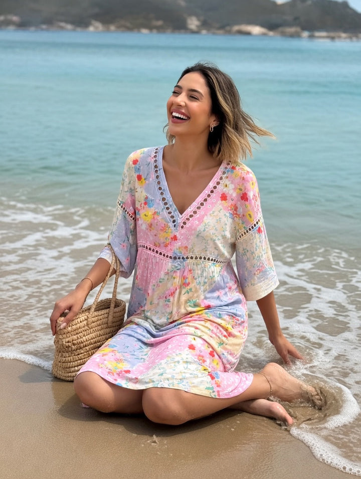 Lysiane — Flowing Floral Dress with Summer Charm