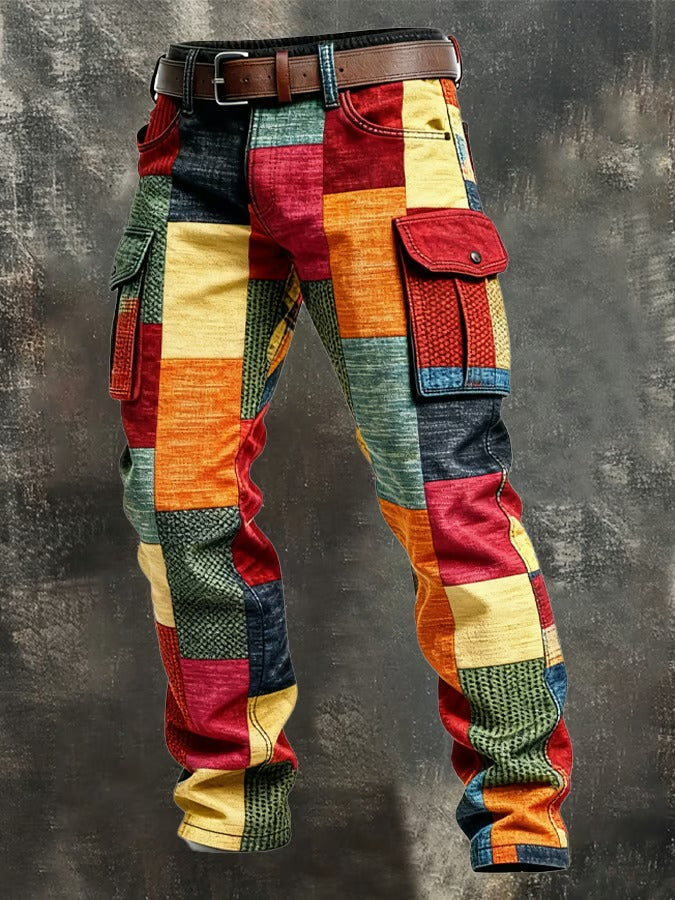 Evan | Cargo Trousers with Patchwork for Men