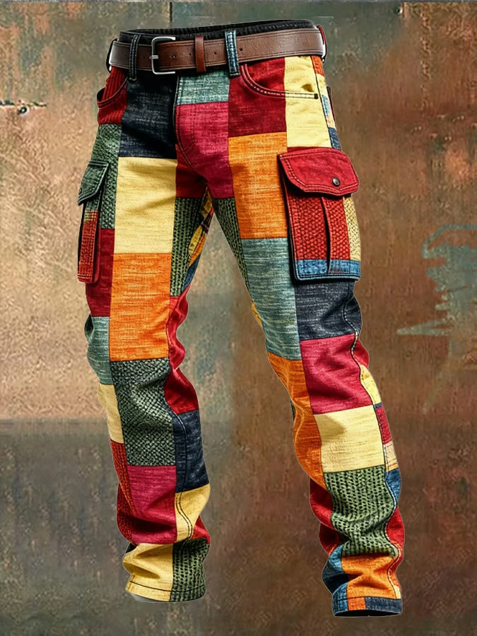 Evan | Cargo Trousers with Patchwork for Men
