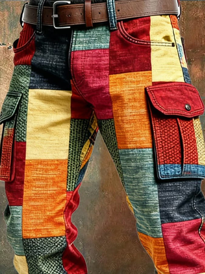 Evan | Cargo Trousers with Patchwork for Men