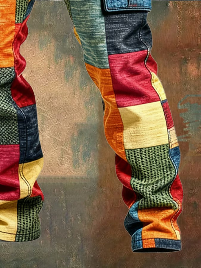 Evan | Cargo Trousers with Patchwork for Men