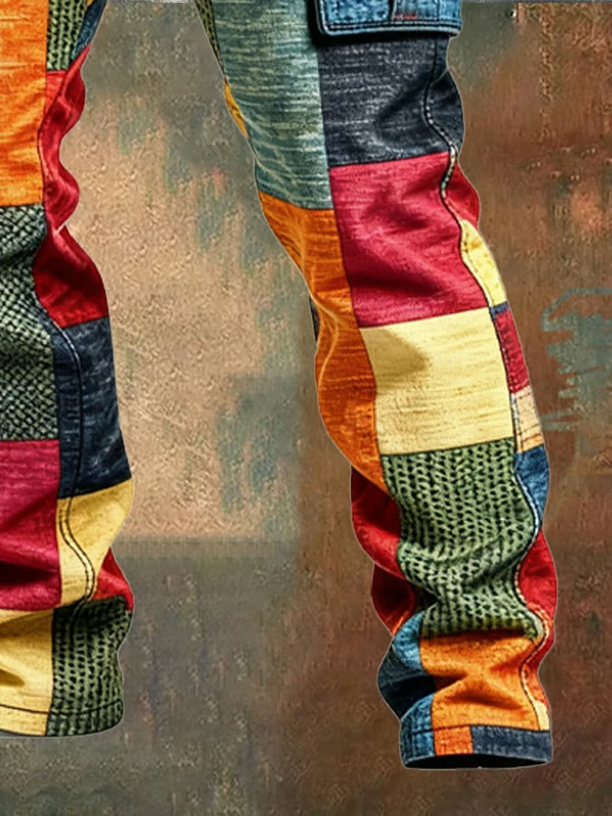Evan | Cargo Trousers with Patchwork for Men