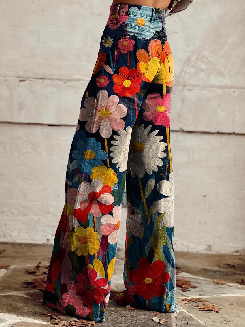 Léna - Floral Wide Trousers