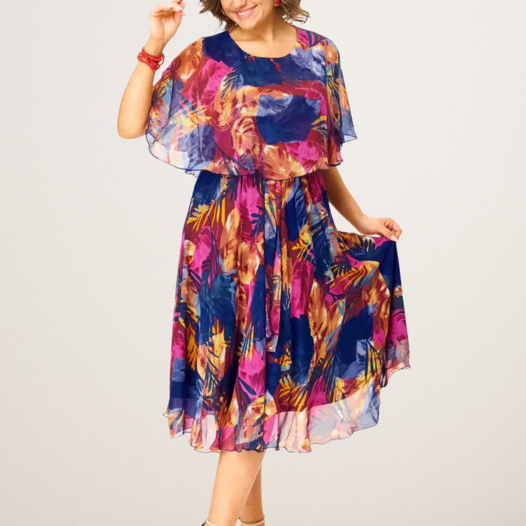 MANUELLA - Elegant Plus Size Chiffon Dress