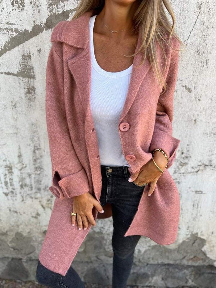 ELLEA - Button Front Lapel Coat