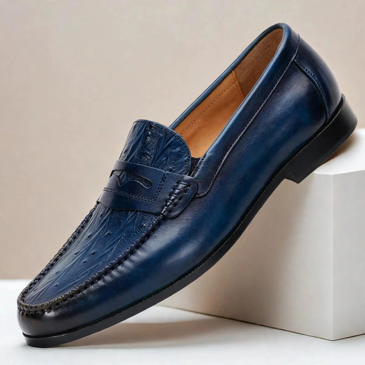 Corvani Leather Loafers
