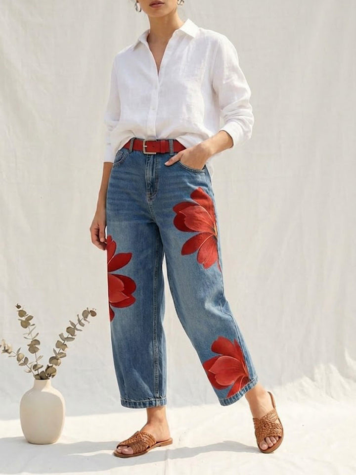 Sophia - Elegant Floral Trousers