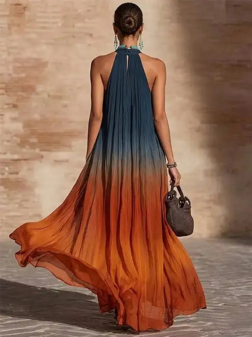 Paula | Halter Ombre Maxi Dress