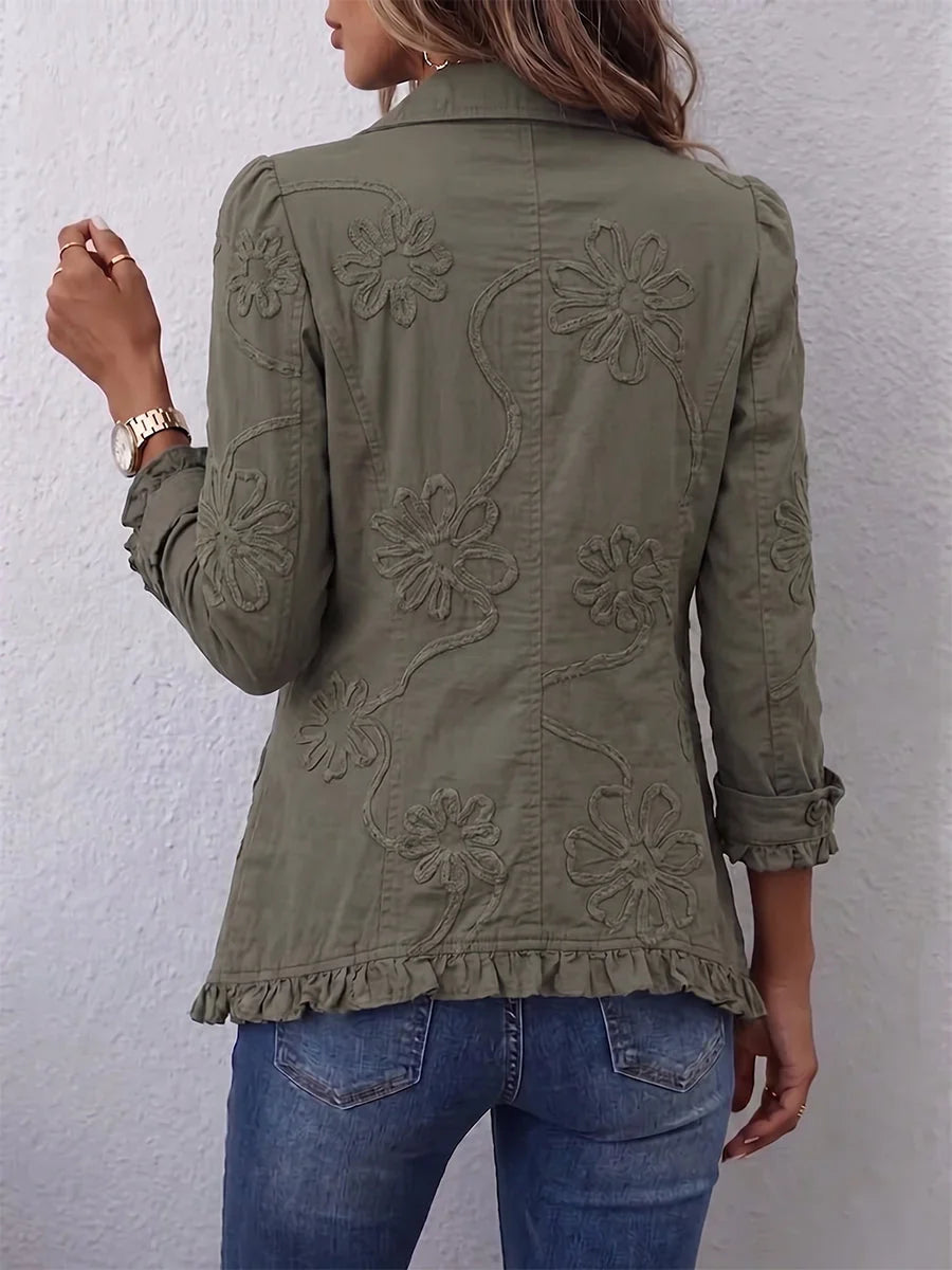 Kamberly | Boho Floral Ruffle Jacket