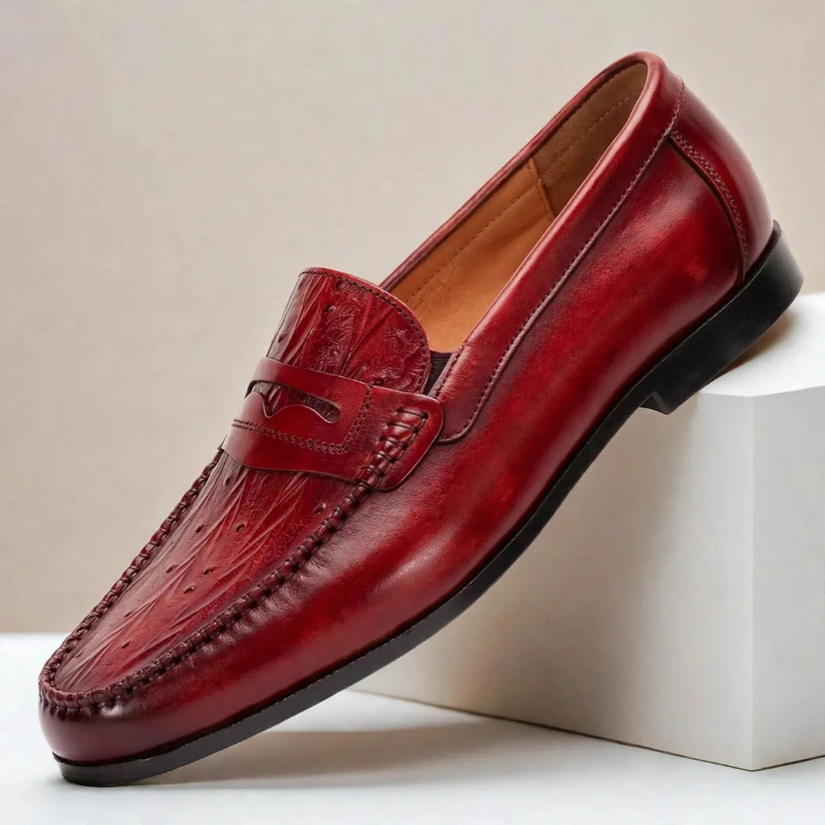 Corvani Leather Loafers