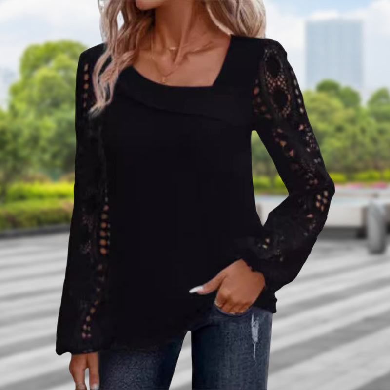 Delphine Lace Patchwork Top