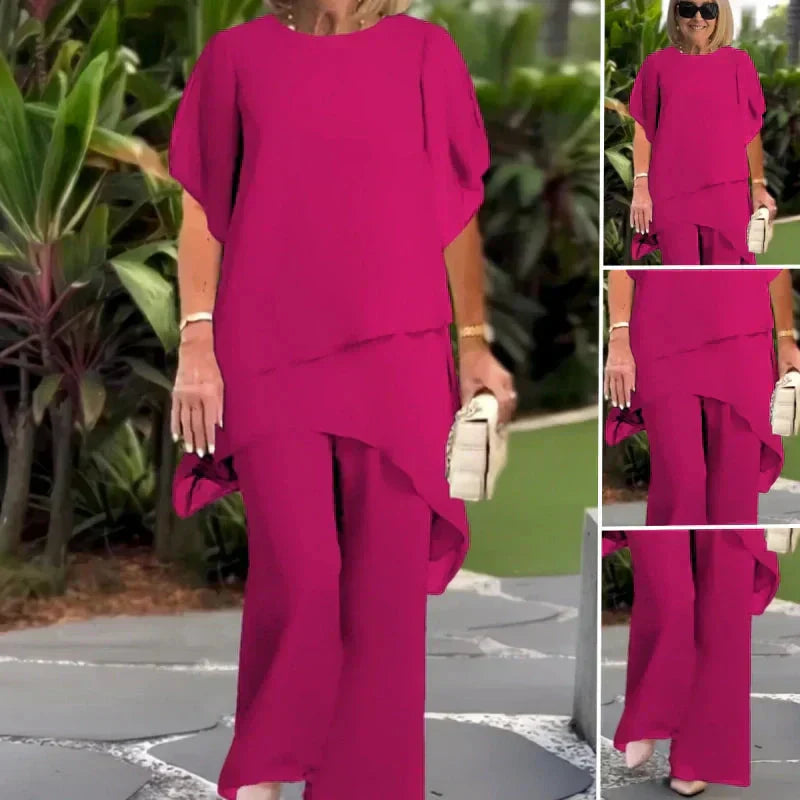 SETARA - Suit with draped palazzo pants