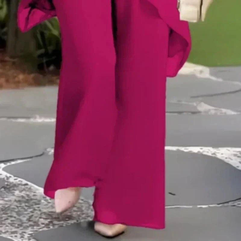 SETARA - Suit with draped palazzo pants