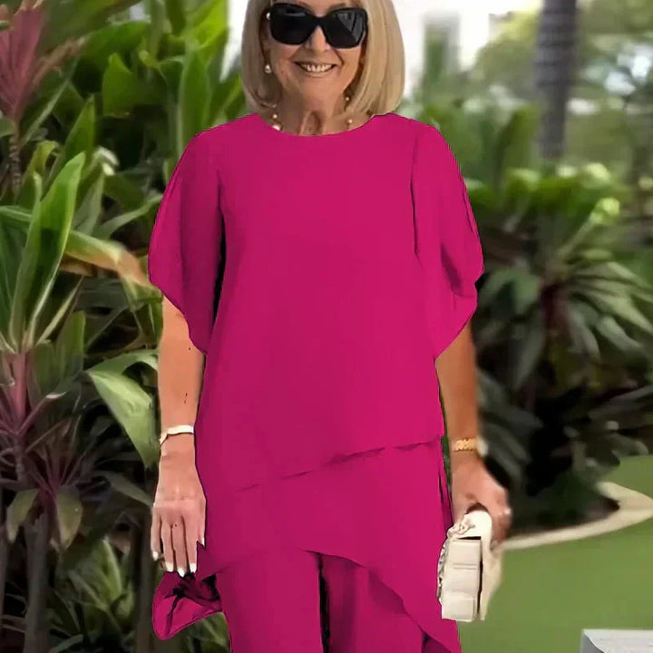 SETARA - Suit with draped palazzo pants