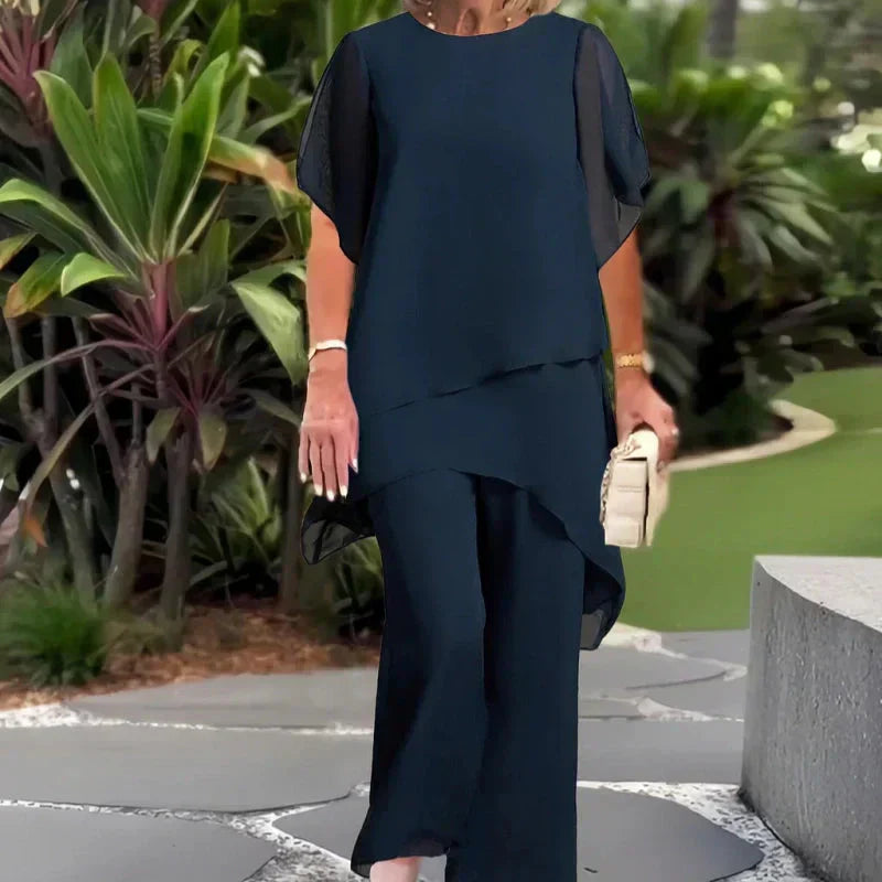 SETARA - Suit with draped palazzo pants