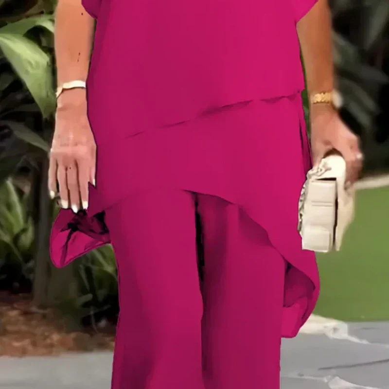 SETARA - Suit with draped palazzo pants