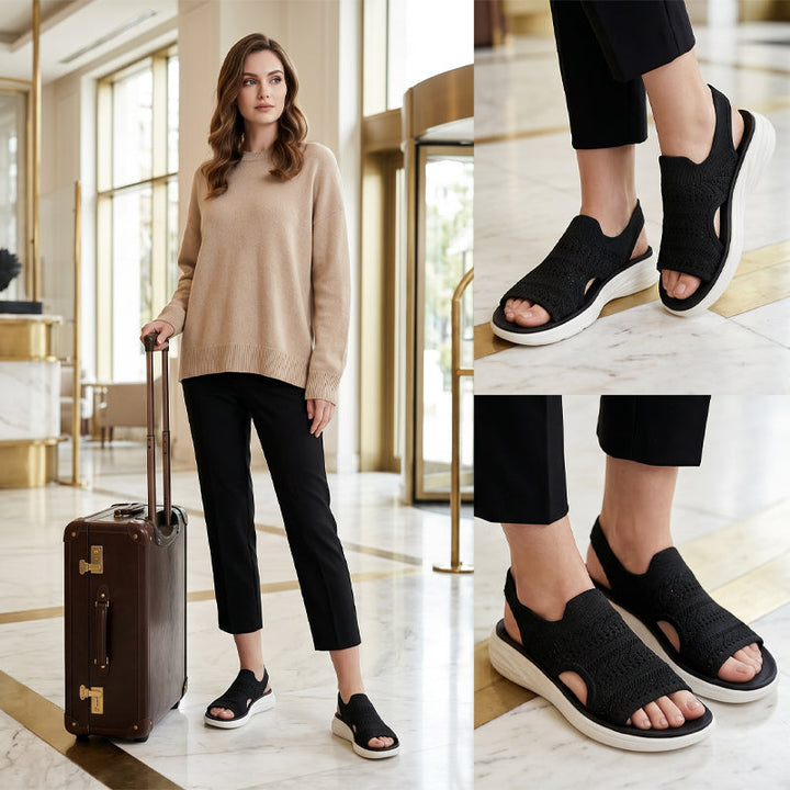 Cecily | Women's Platform Sandals, Breathable Knit