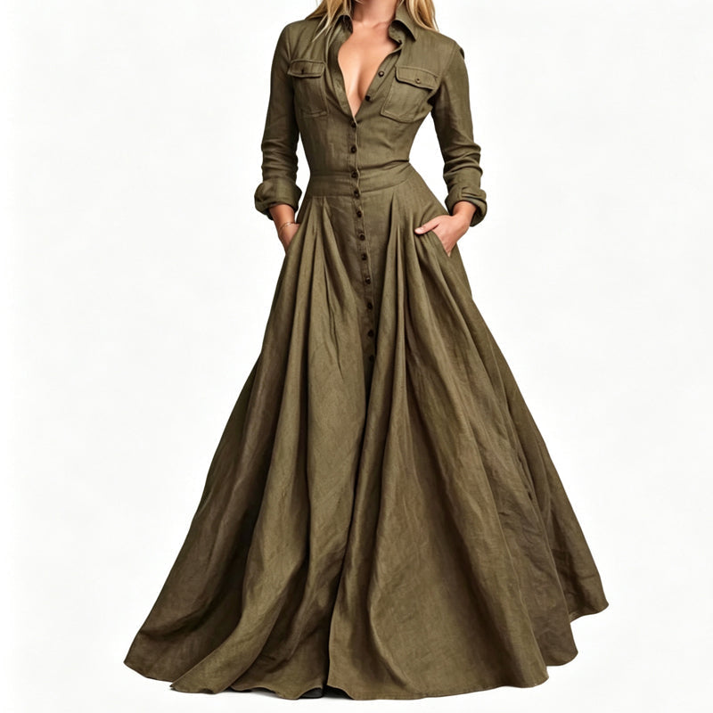 Colette Collared Maxi Dress