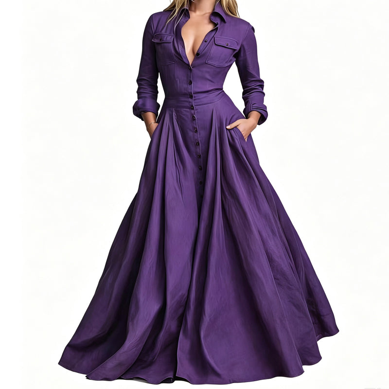 Colette Collared Maxi Dress