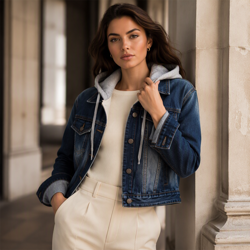 Rowan Hooded Denim Jacket
