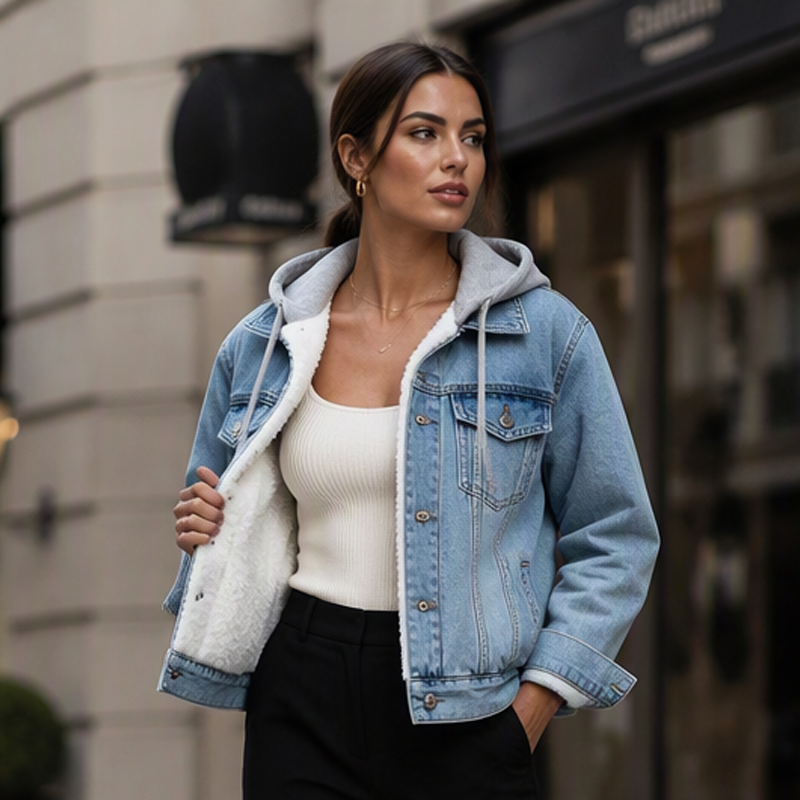 Rowan Hooded Denim Jacket